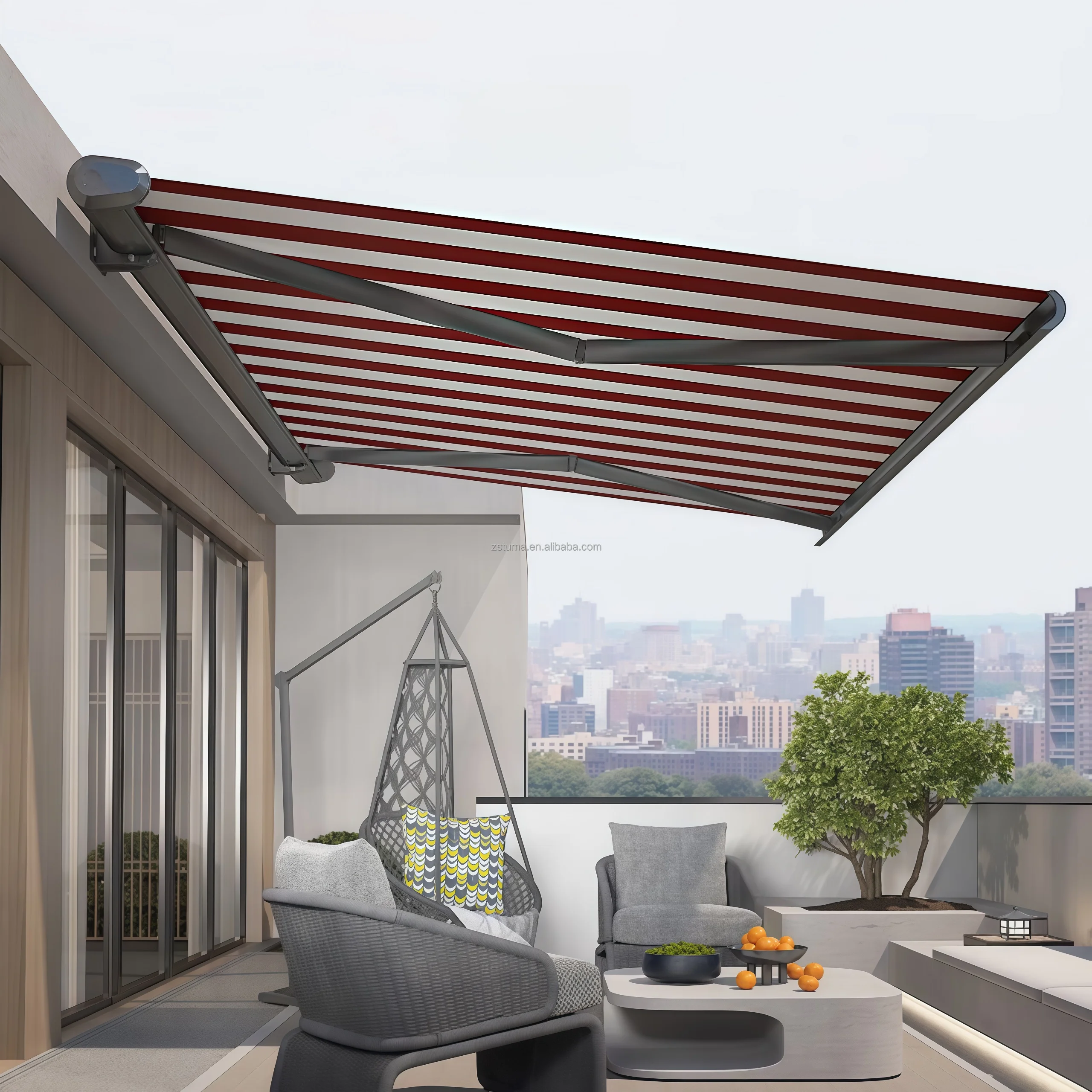 Retractable Awning for Outdoor Sun Shades Outdoor Canopy Sun Shade Waterproof Canopy Sun Shade Sail Ombre Chiffon