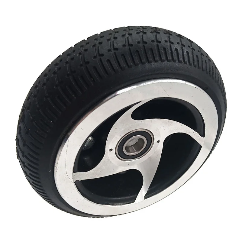 165x55 solid tyre with wheel hub rubber wheel suitable for handcart luggage cart accessories, high quality, stable and durable