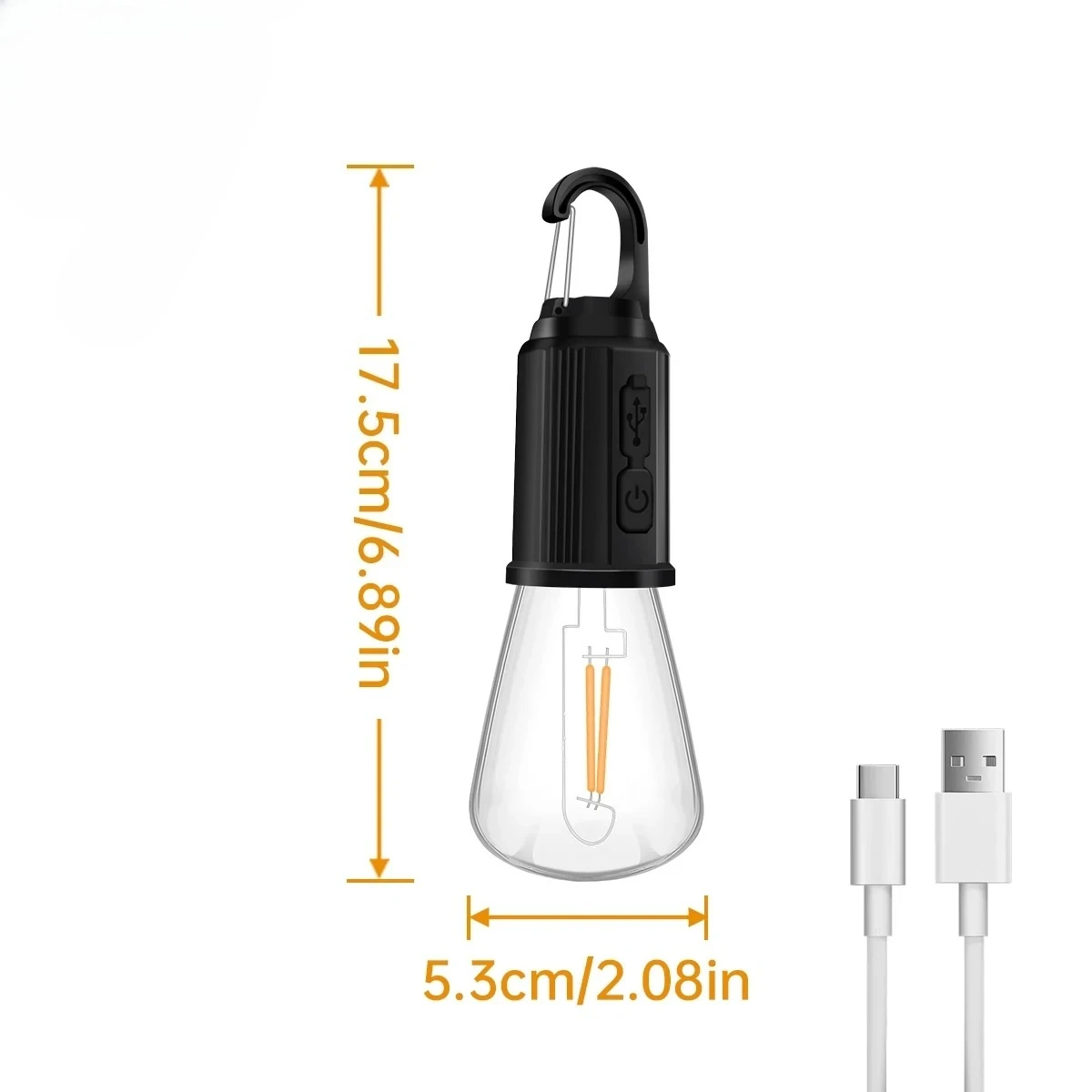 Outdoor USB Rechargeable LED Lamp Bulbs High Brightness Emergency Light Hook Up Camping Fishing Portable Lantern Night Lights
