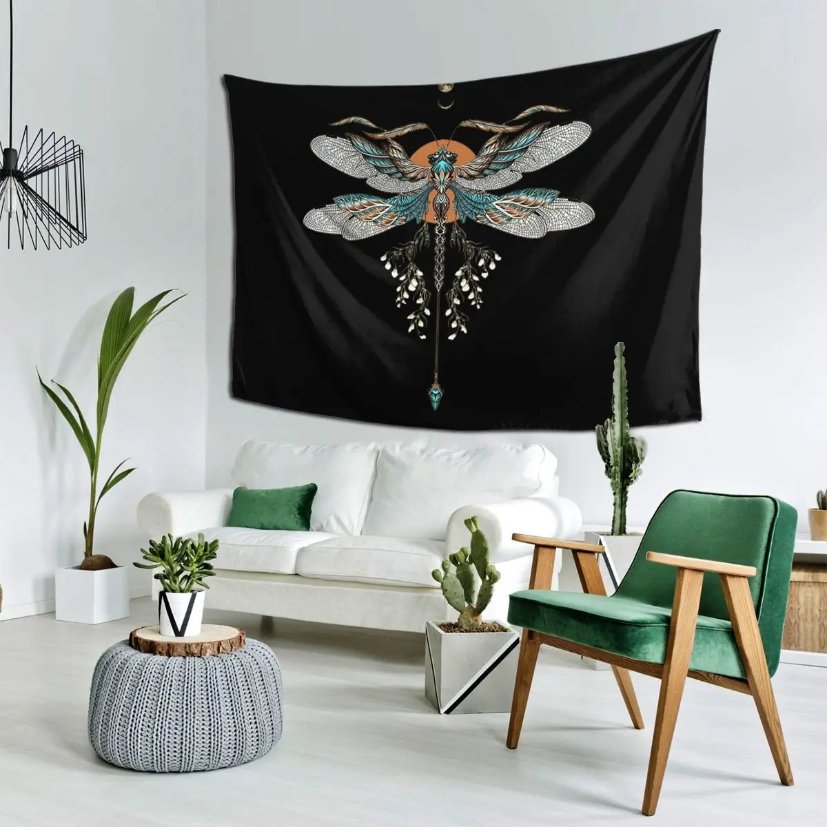 

Dragon Fly Tattoo Tapestry Wall Hanging Aesthetic Home Decor Tapestries for Living Room Bedroom