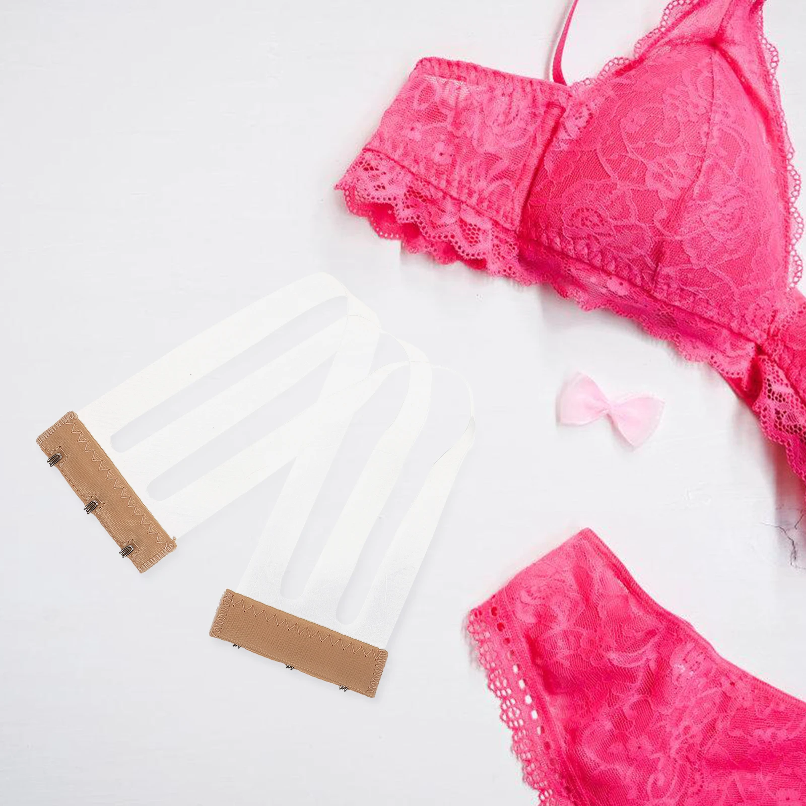 

Women's Bra Extender 3 Hook Elastic Strap Bra Accessory Comfortable Lingerie Extension Clip Back Support Plus Size