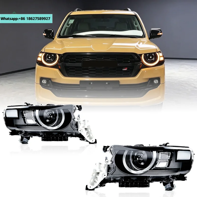 Applicable16-21Land Cruiser headlight assemblyLC200Modified Defender modelLEDLens daytime running lights