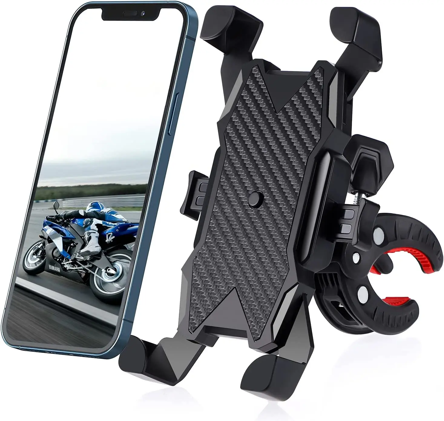 

Bike Phone Holder, Motorcycle Phone Mount - Adjustable Motorbike Phone Holder for iPhone 13 Pro Max, 4.7" -6.8" Devices