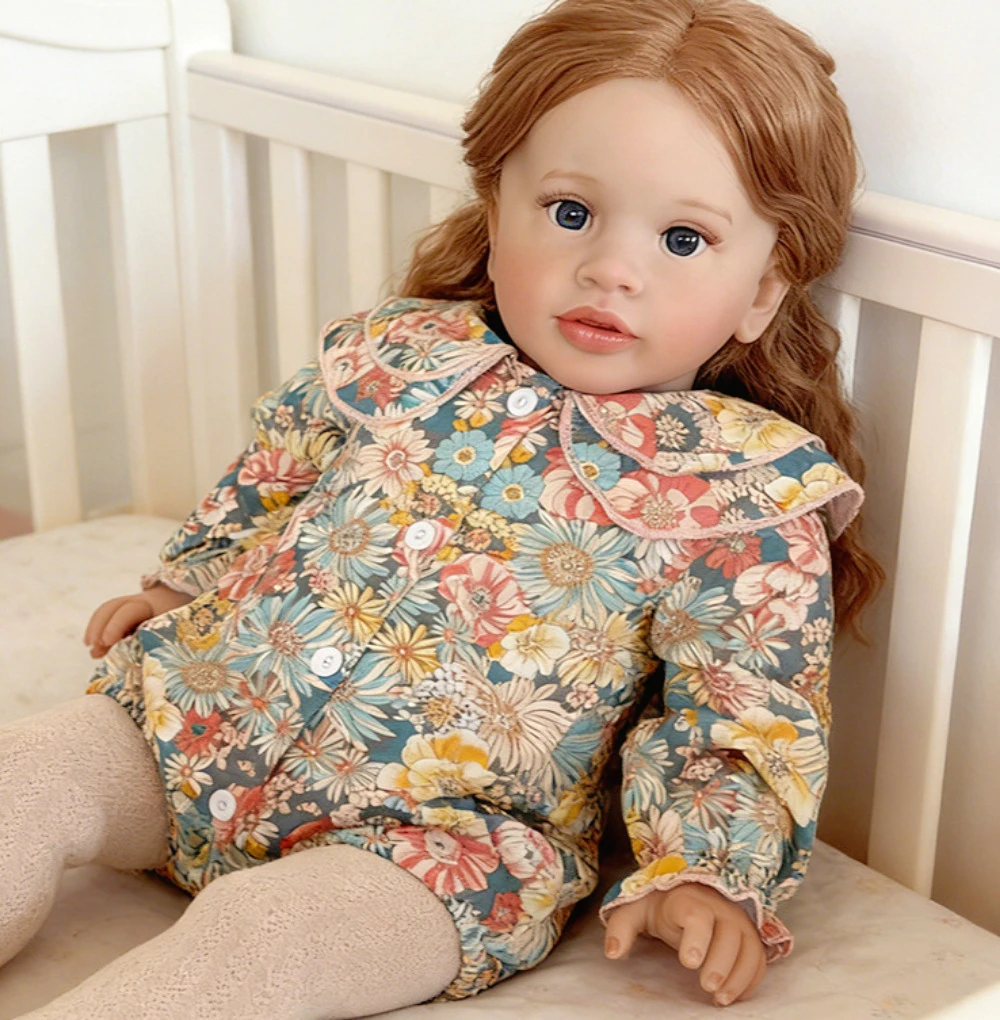 

25inch 63CM Huge Baby Reborn Toddler Girl Dolls Popular Pippa Soft Touch Lifelike Real Life Baby Dolls 3D Skin Art Doll Bonecas