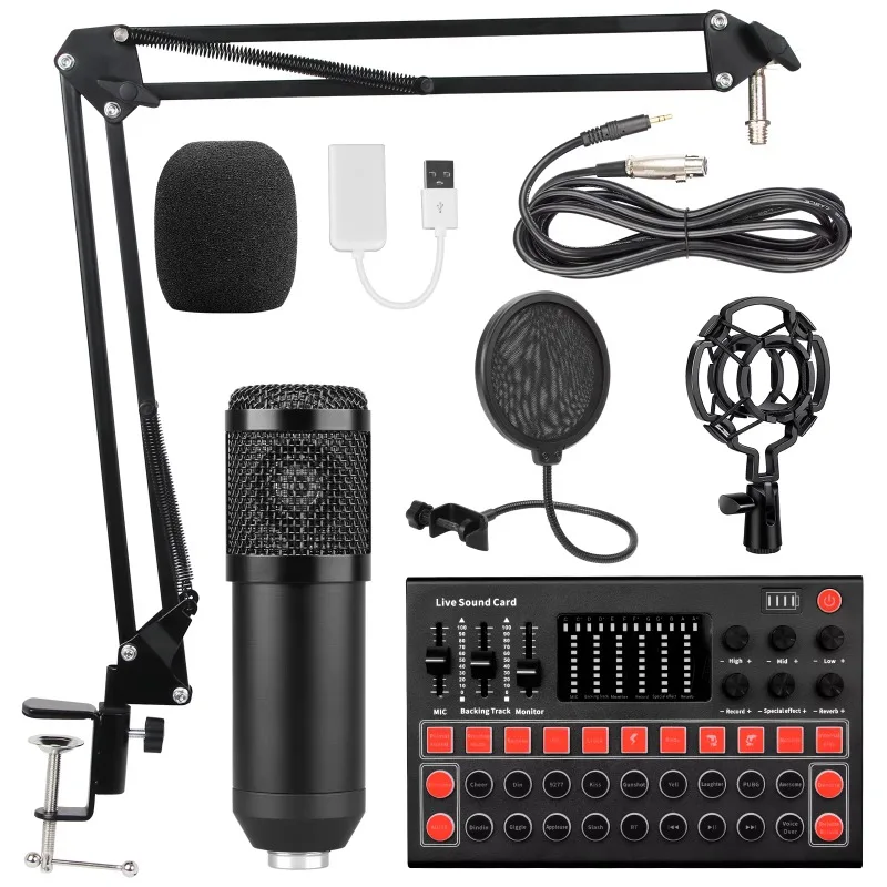 

Biner BG4 Sound Card Audio Interface USB External Live Function Microphone Sound Card