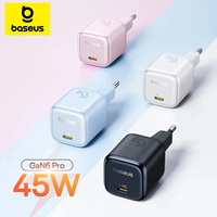 Baseus 45W PD Charger For iPhone 16 Pro Max GaN Charger Type C USB Charger Portable Fast Charger For iPhone 15