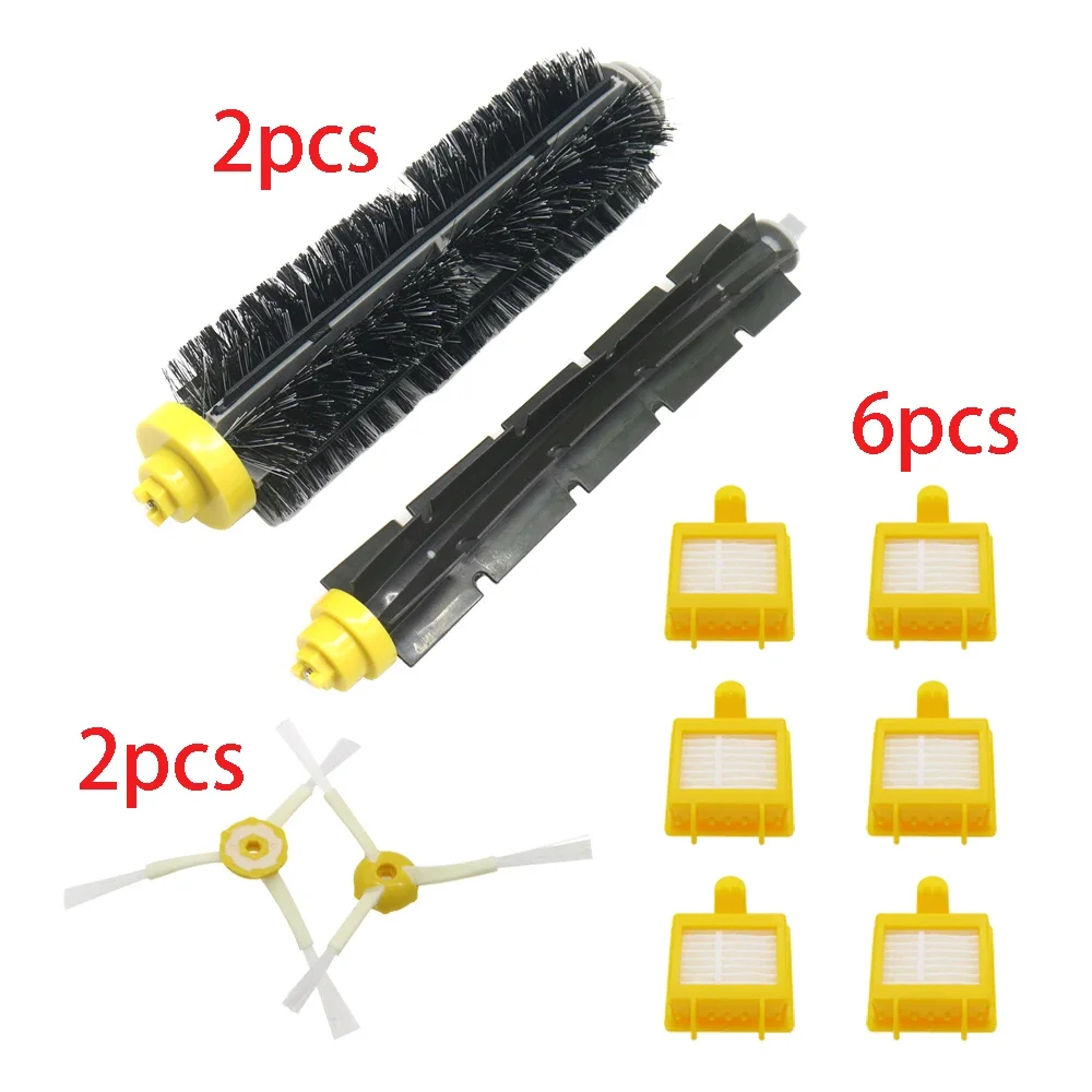 1 Satz Borstenbürste + 2 Seitenbürsten + 6 HEPA-Filter für IRobot Roomba 700 Ersatzteile 760 770 780