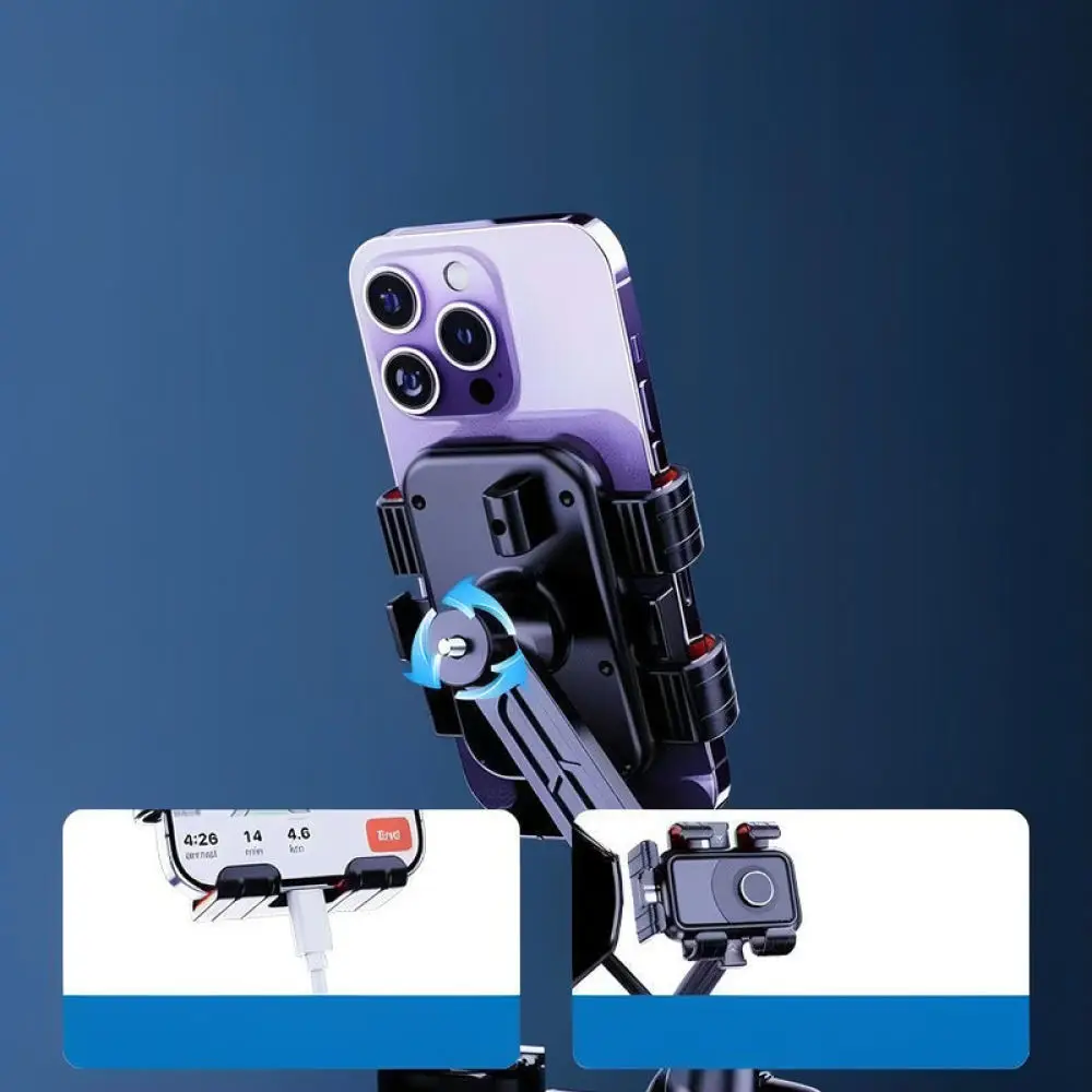 Motorcycle Phone Holder Handlebar Clamp Bike Mobile Support Cradle Electric Scooter Navigation Bracket For Outdoor Riding