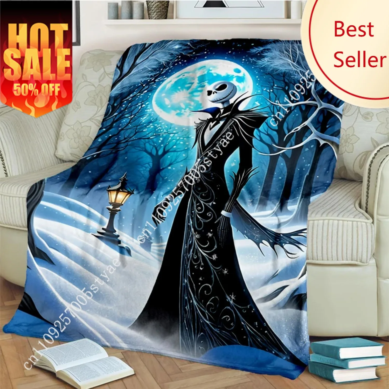 

2025 New The Nightmare Before Christmas Cartoon Jack Soft Flannel Blanket,Throw Comfortable Blanket for Beds Sofa Home Bedroom