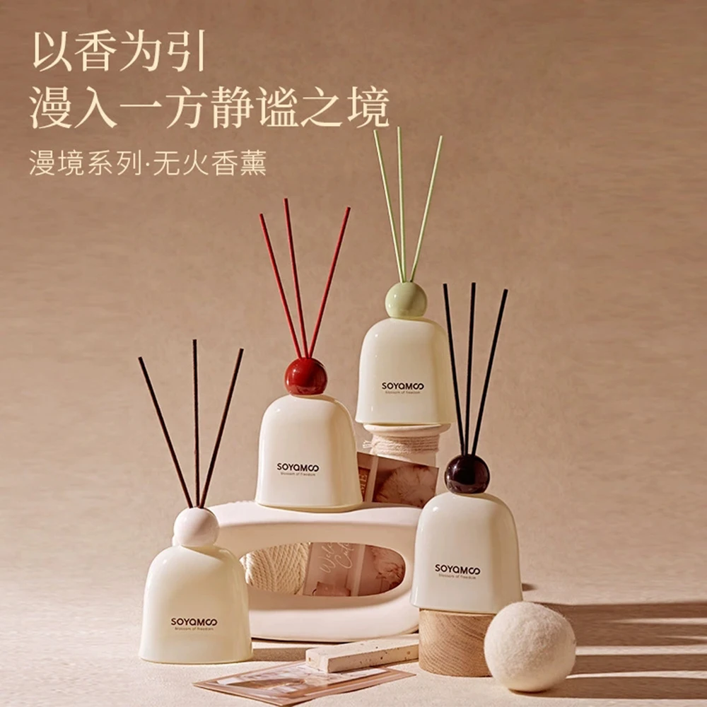 150ml Alcohol-Free Reed Diffuser Set with Rattan Sticks Strong Fragrance Oil Long Lasting Home Aromatherapy Oil Air Freshener