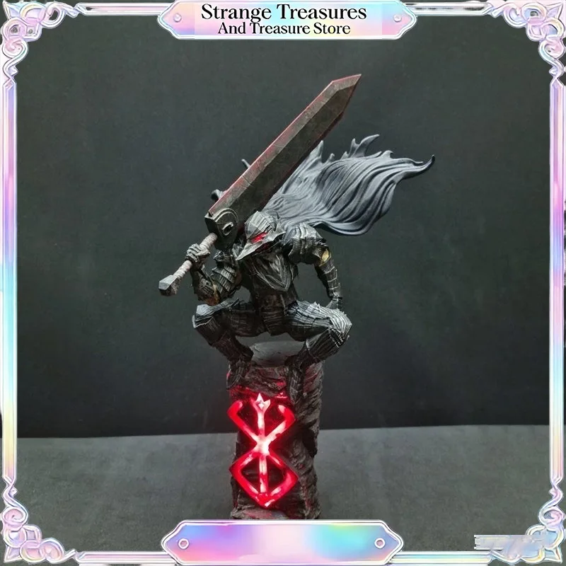 Berserk Armor Bust Guts Figure Statue Night Light Resin Crafts Black Swordsman Beastization Warrior Griffith Action Figure Model