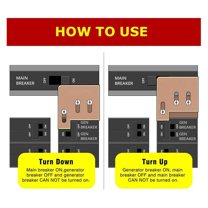 Generator Interlock Kit For D QO Or Homeline 150 Or 200 Amp Panels. 1-3/8Inch Space Between Main & Generator Breaker Easy To Use