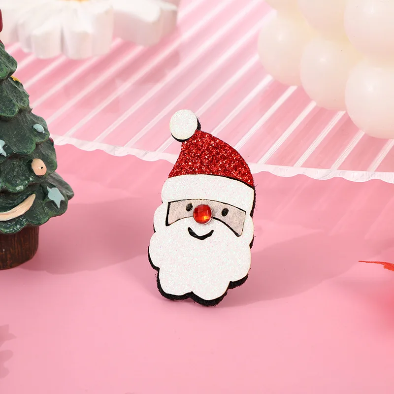 30 Stück Weihnachts-Santa-Weihnachtsmann-Rentierkopf-Hut, gepolsterte Applikationen für Haarspangen, Accessoires, Hüte, Taschen, Dekorationsaufnäher – Detail 8