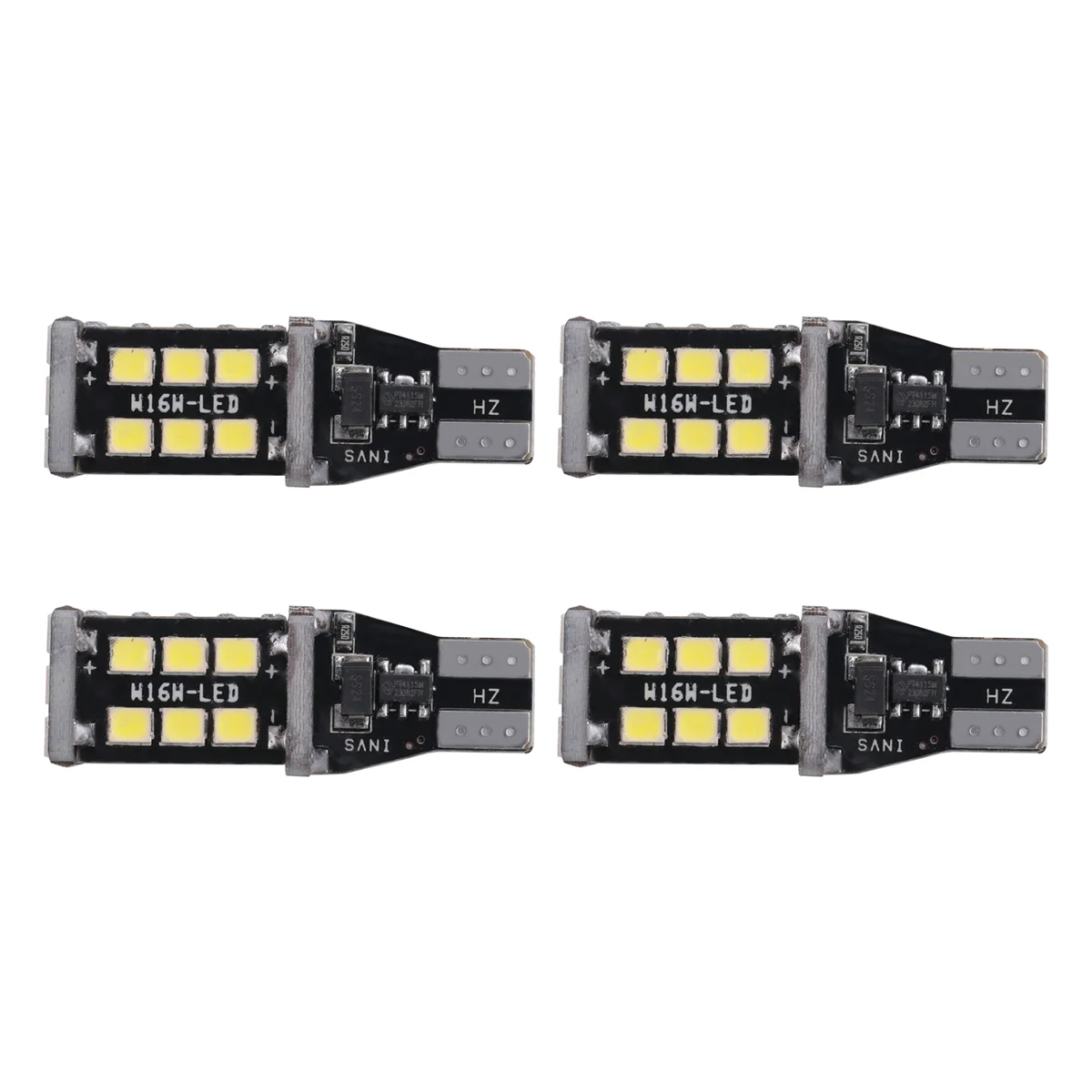 4 шт. ярко-белая светодиодная лампа Canbus для автомобильных резервных фонарей заднего хода 912 921 T15 W16W