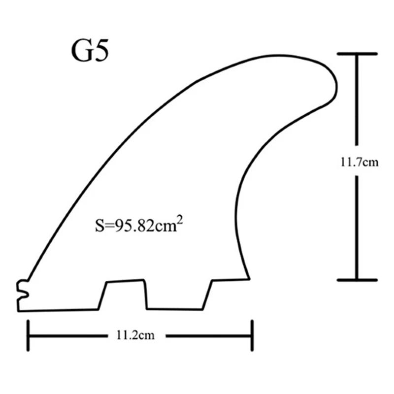 G5 Surf Fins Three-Piece Surfboard Accessory Honeycomb Rudder For FCS2 Surfboard Base Blue