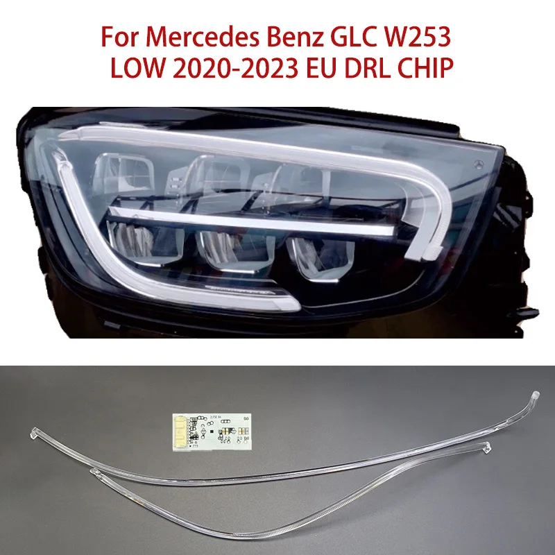 

Выразите проблему нет света для Mercedes-Benz GLC W253 2020-2023 НИЗКИЙ европейский белый свет Балласт с ангельскими глазми Автомобильный чип DRL