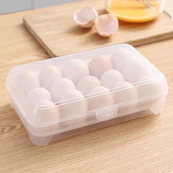 Portable Egg Fresh Keeping Box Plastic Egg Fresh-keeping Case Holder with Lid Transparent Dispenser Accessories Fridge Organizer