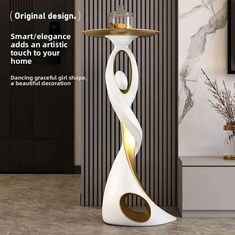 Casa decoração criativa arte abstrata sofá mesa lateral luz de luxo sala estar varanda decoração mesa canto móveis designer