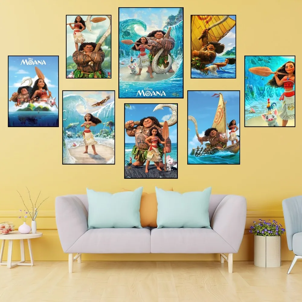 Disney Moana Maui Poster Prints Wall Painting Bedroom Living Room Decoration Office Small