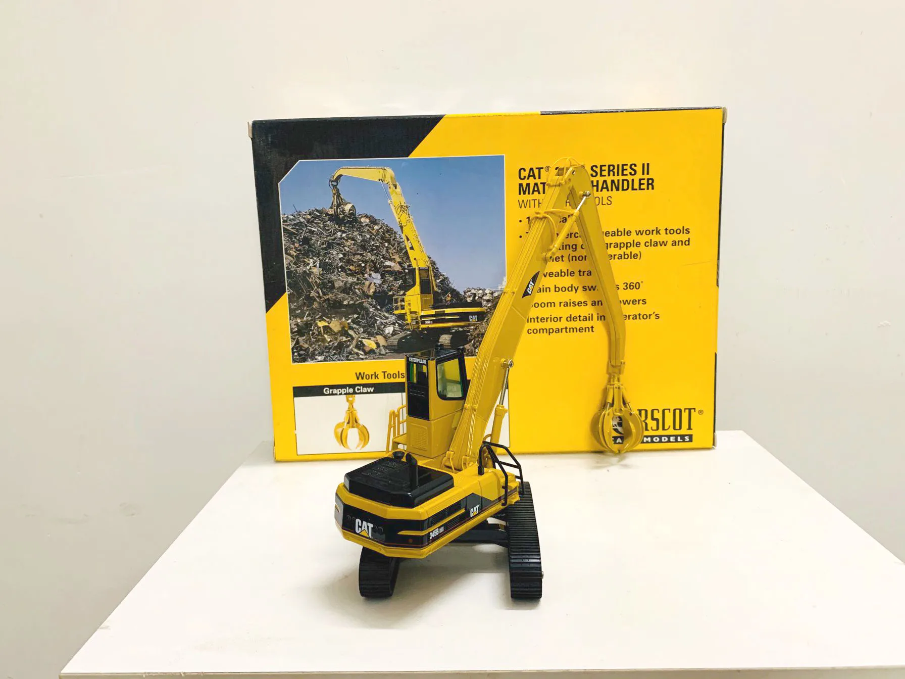 345B Series II Material Handler With Work Tools 1:50 Scale DieCast Metal Collectible Model 55080 New in Box