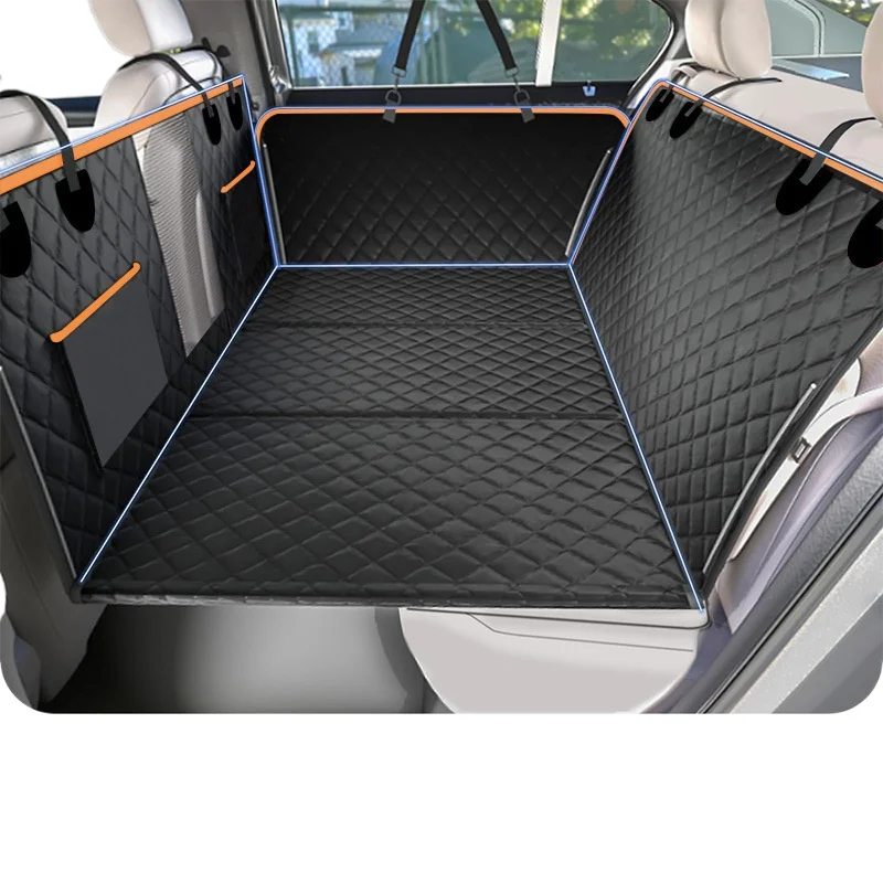 Hard Base Car Back Seat Pet Cover Hammock Rear Seat Extender Pad Waterproof Dog Travel Cushion Auto Interior Protector Mat