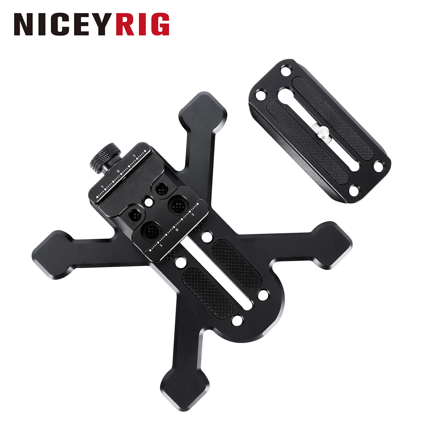 

NICEYRIG Camera QR Plate Kit for ARCA-Swiss Standard DJI Stabilizer/Tripod/Ground Shooting Switch with Clamp&Four-Feet Support
