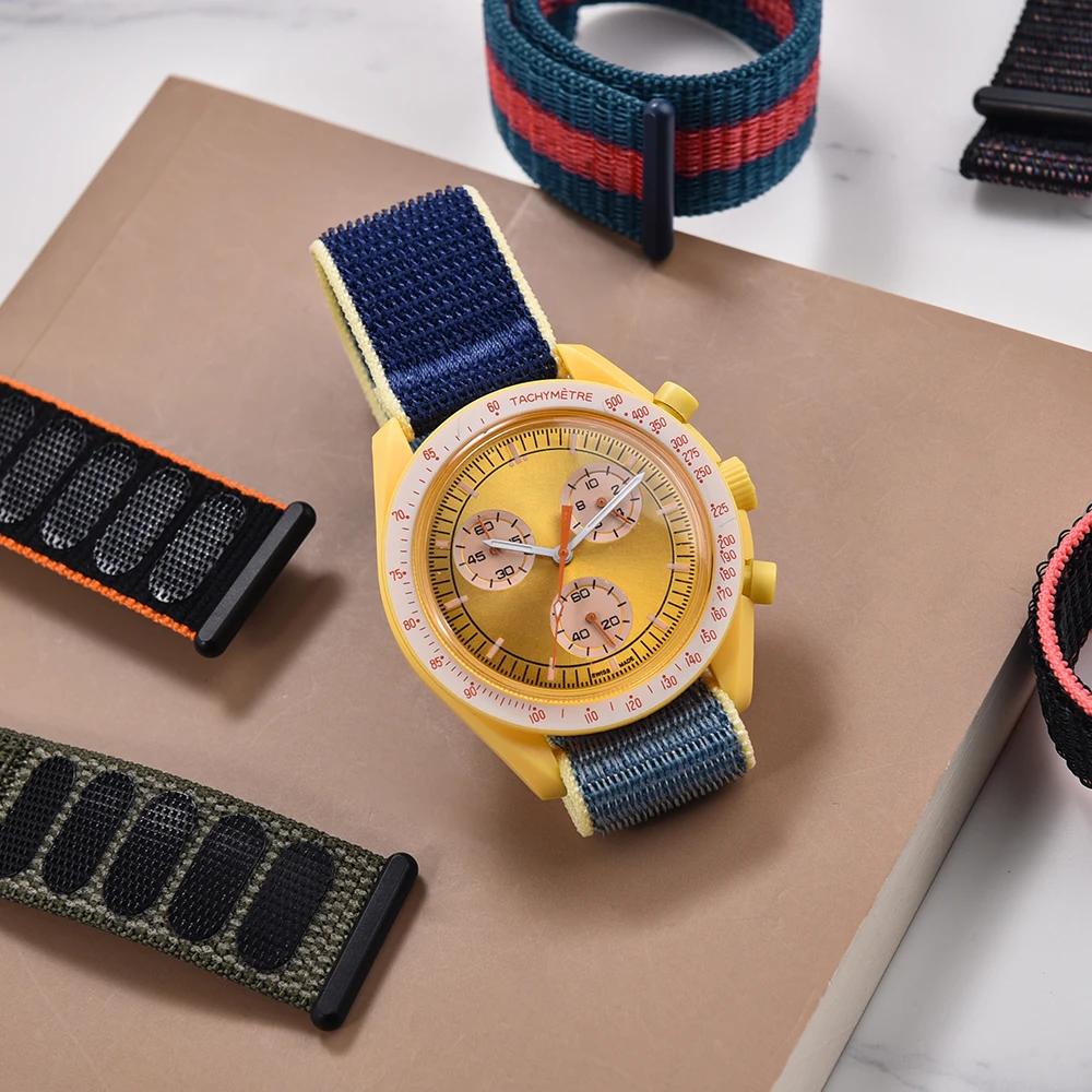 2025 Nuovo cinturino per orologio in nylon elastico 20mm 22mm cinturino regolabile per orologio Garmin/Fitbit leggero resistente al sudore unisex