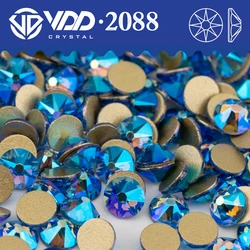 VDD 090 Lt.Sapphire AB SS16-SS30 High Quality AAAAA 2088 Rhinestones Crystal Flatback Stones For Crafts Nail Art Accessories