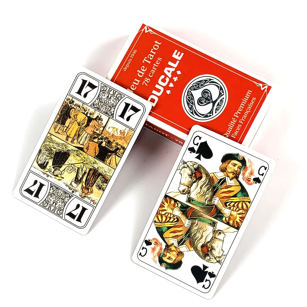 Ducale Jeu De Tarot Cards 78 Cards French Version Divination Tarot Cards Traditional Tarot Game Board Game for Family Party