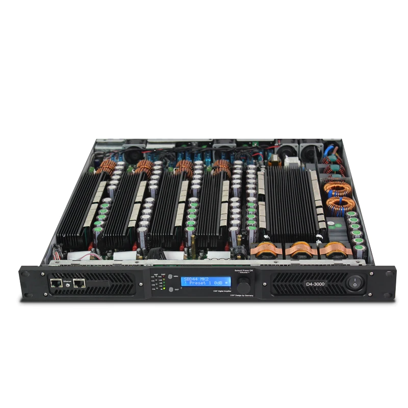 DSP D4-3000 amplifier class d with dsp audio processor 3000 watts 4 channel power amplifier dsp