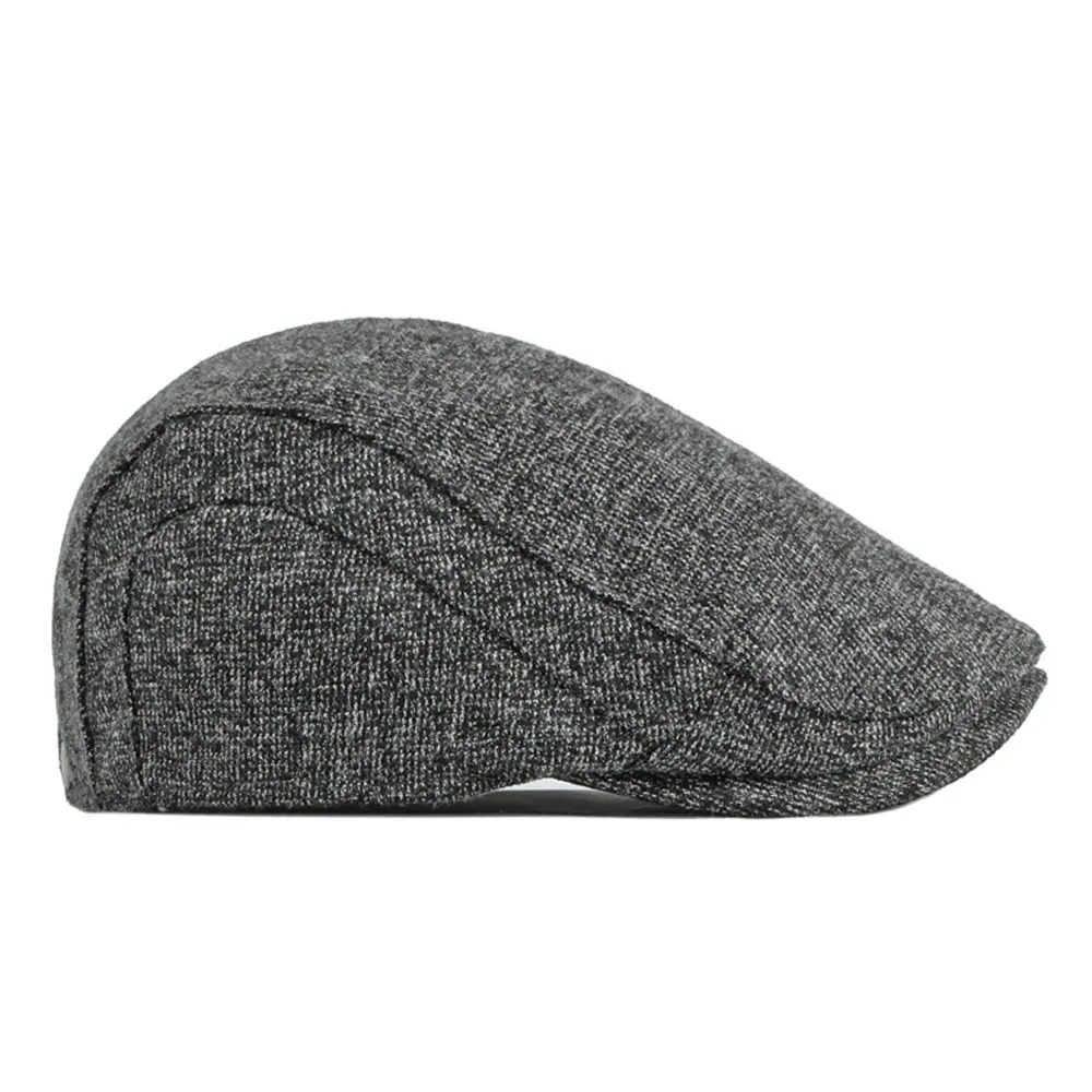 

Fashion Winter Beret Hat Thick Warm Casual Newsboy Hat Adjustable Soft Leisure Visor Cap Men Women
