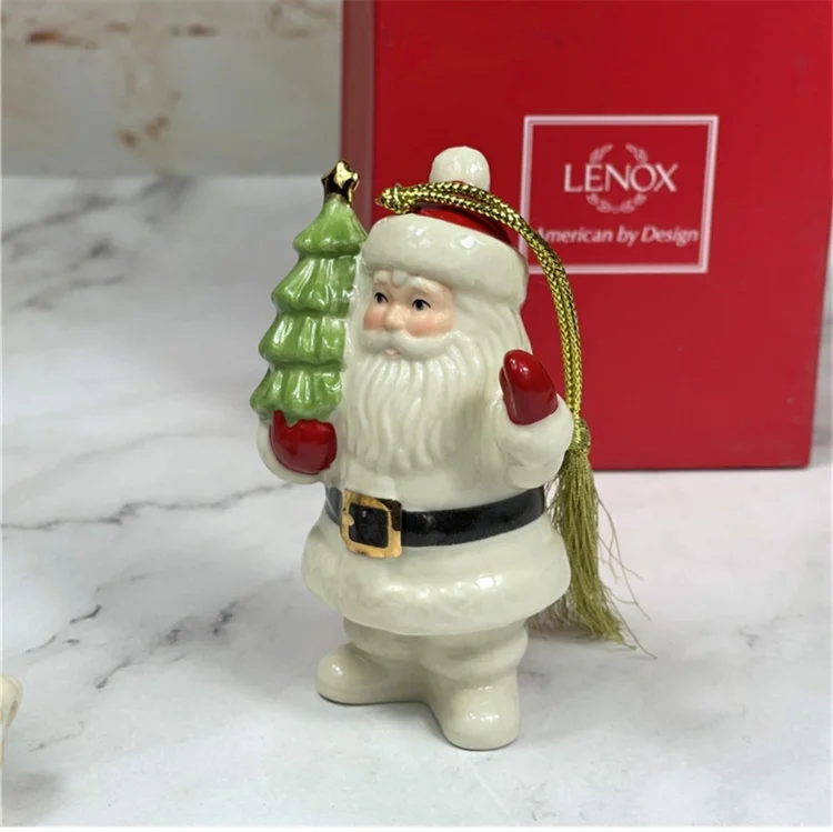 

Gold painted Santa Claus ornaments