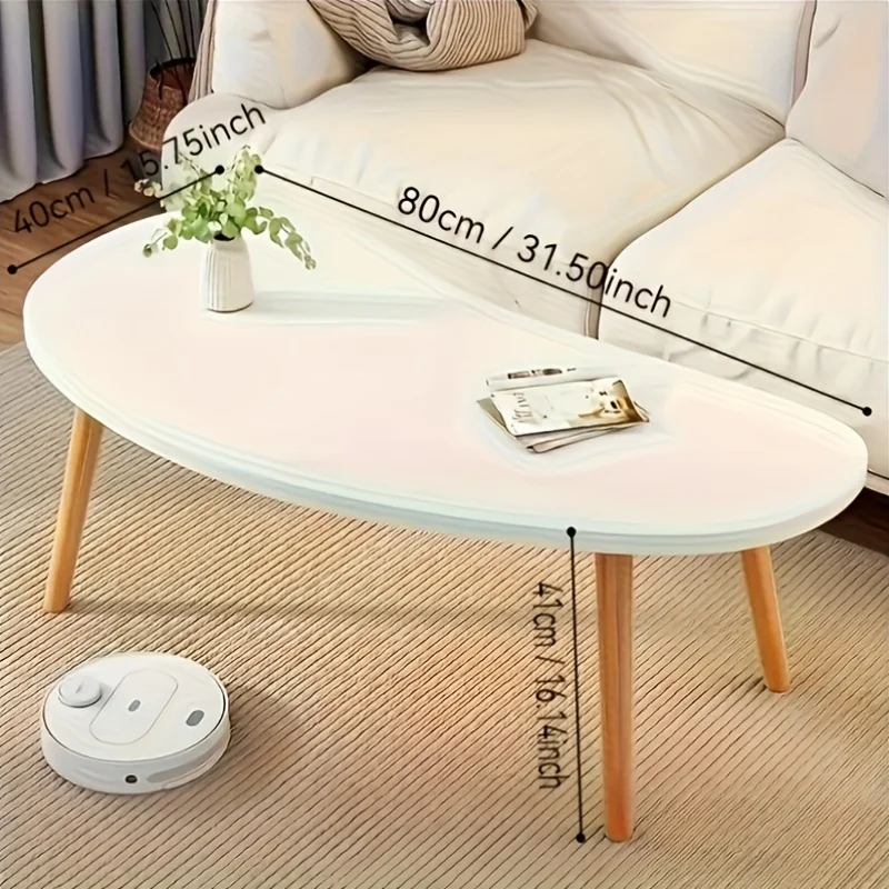 1pc Modern Creative Small Living Room Table, with hardwood fabrication panel,suitable for home and study use image 3