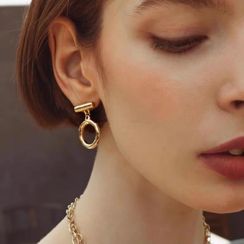 

2026 New Vintage Punk Hip Hop Style Gold Silver Wings Earrings Neutral Accessories Surprise Gift