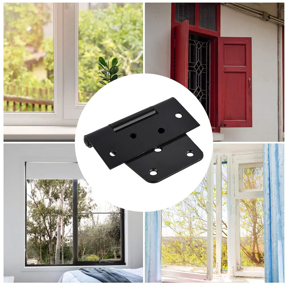 1Pcs Sturdy T-Shape Carbon Steel Hinges Easy Install Remove Heavy Duty Door Window Hinges for Residential Commercial Use