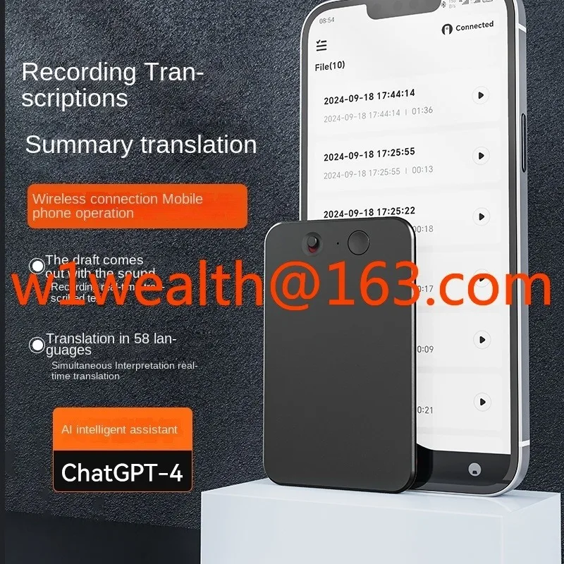 A3 A5 AI ChatGPT Gravador Mini Plaud Note Chatgpt Autorizado AI Gravador Rádio Digital Gravador de Chamada Telefônica