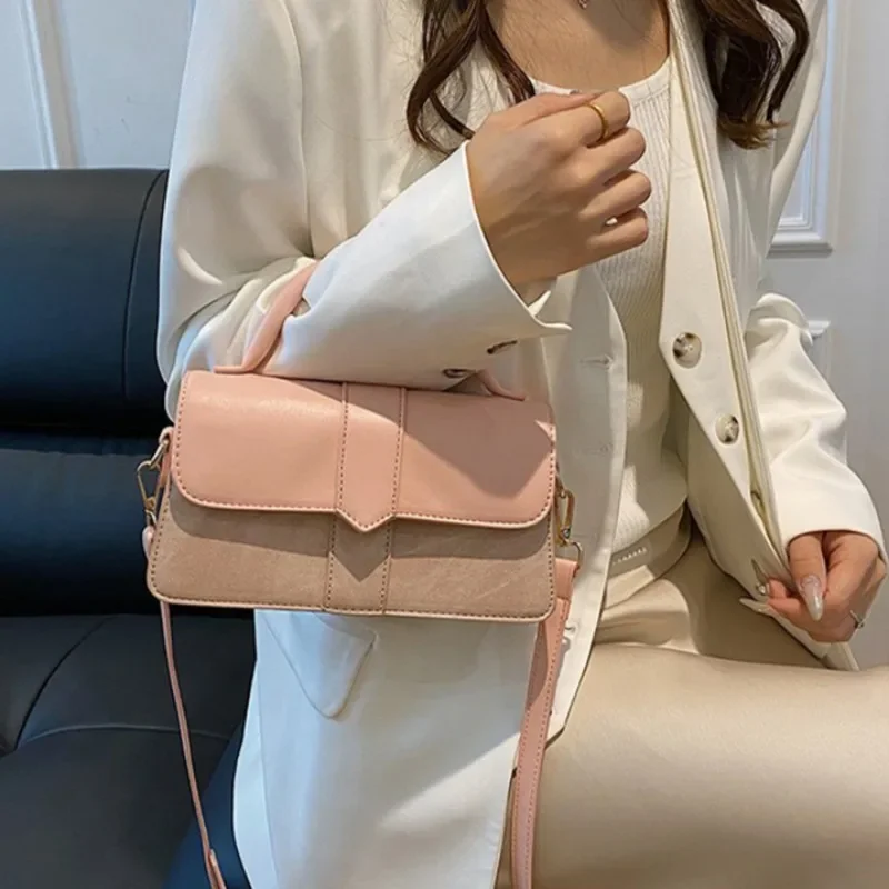 Fashion Commuting Messenger Crossbody Bags Women 2024 New Hot Sale Trend Designer Handbag PU Leather Solid Shoulder Bags