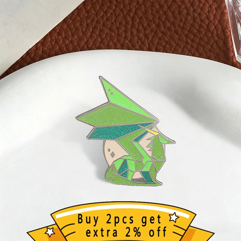 Geometric Splicing Triangle Dragon Enamel Pin, Glitter Dragon Badge, Fashion Clothes Backpacks Accessory, Gift for Dragon Lovers
