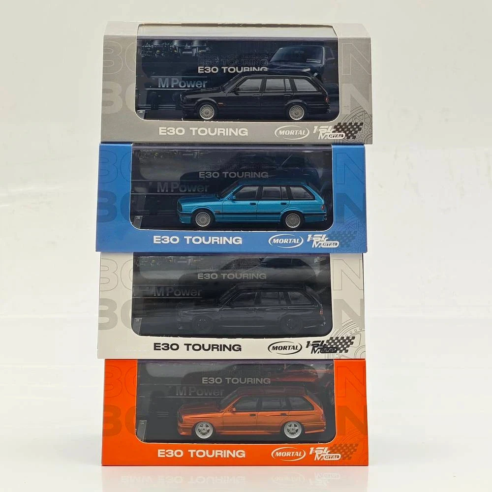 Mortal 1:64 E30 M3 Collectible Alloy Touring Wagon Model, Openable Hood, Widebody and Lowered Style (14+, Not a Toy)