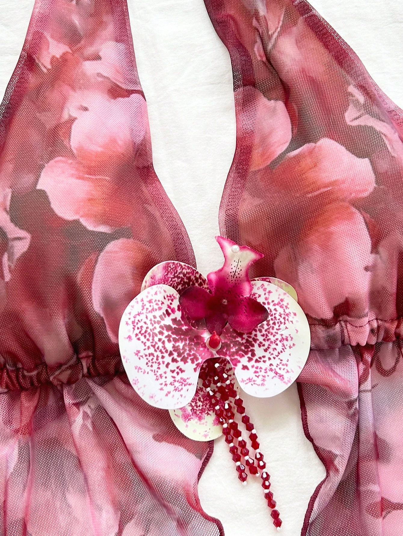 Women Flower print Two Pieces Outfits For Daily Wear tank top and skirt image 3