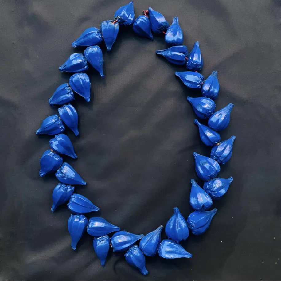 

Traditional Roman Reigns blue Necklace Men Samoa Ula Fala Ceremonial Necklace Samoan Tribal Chief Formal Occasion Accessory