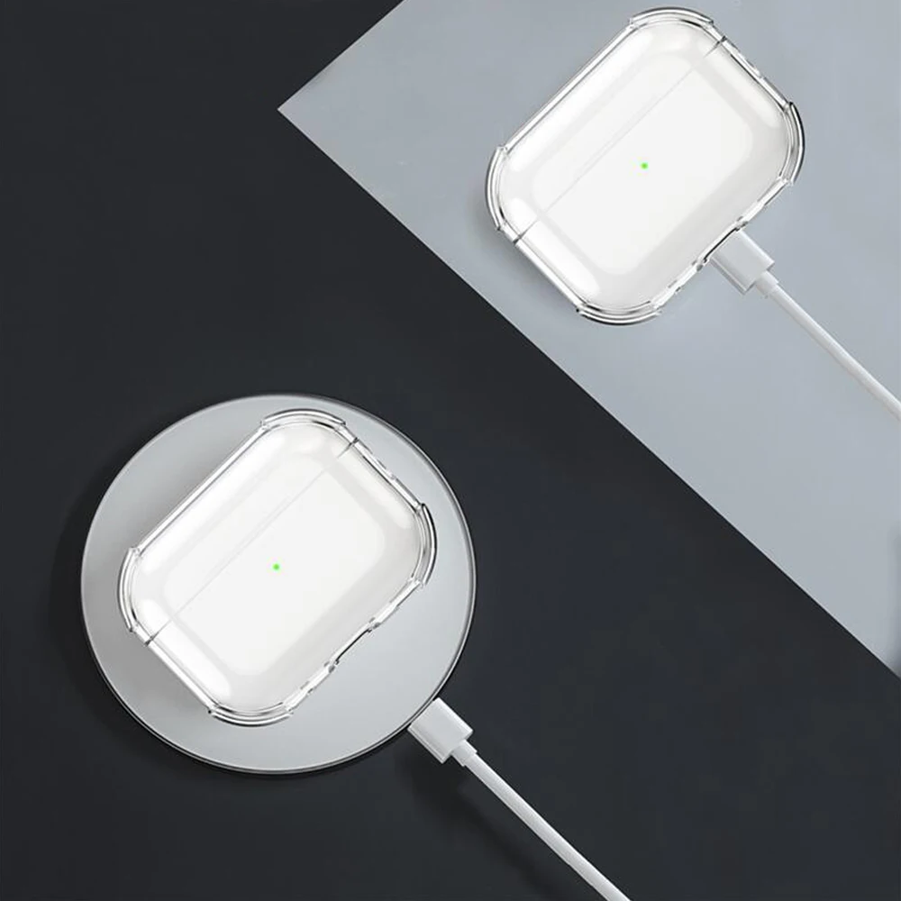 Transparente Hülle für AirPods 4 3 2 1, Business-Kopfhörerhüllen für Apple AirPods Pro 1. und 2. Generation, Schutzhülle mit Haken – Detail 3