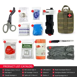 IFAK Molle Utility Bag Pouch Tactical First Aid Kit With Equipment Medical Supplies