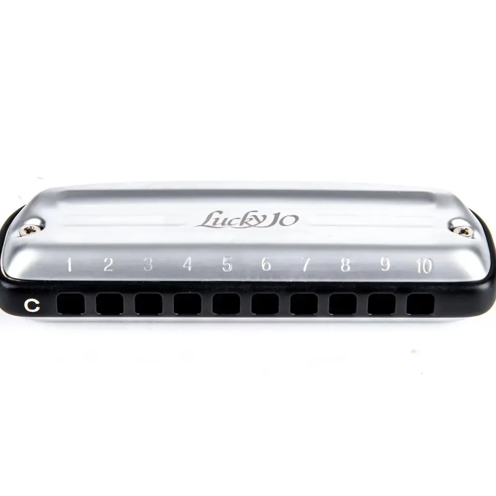 EASTTOP 10 Holes Blues Harmonica Professional Blues Harp Lucky 10 Mouth Organ For Adults and Students