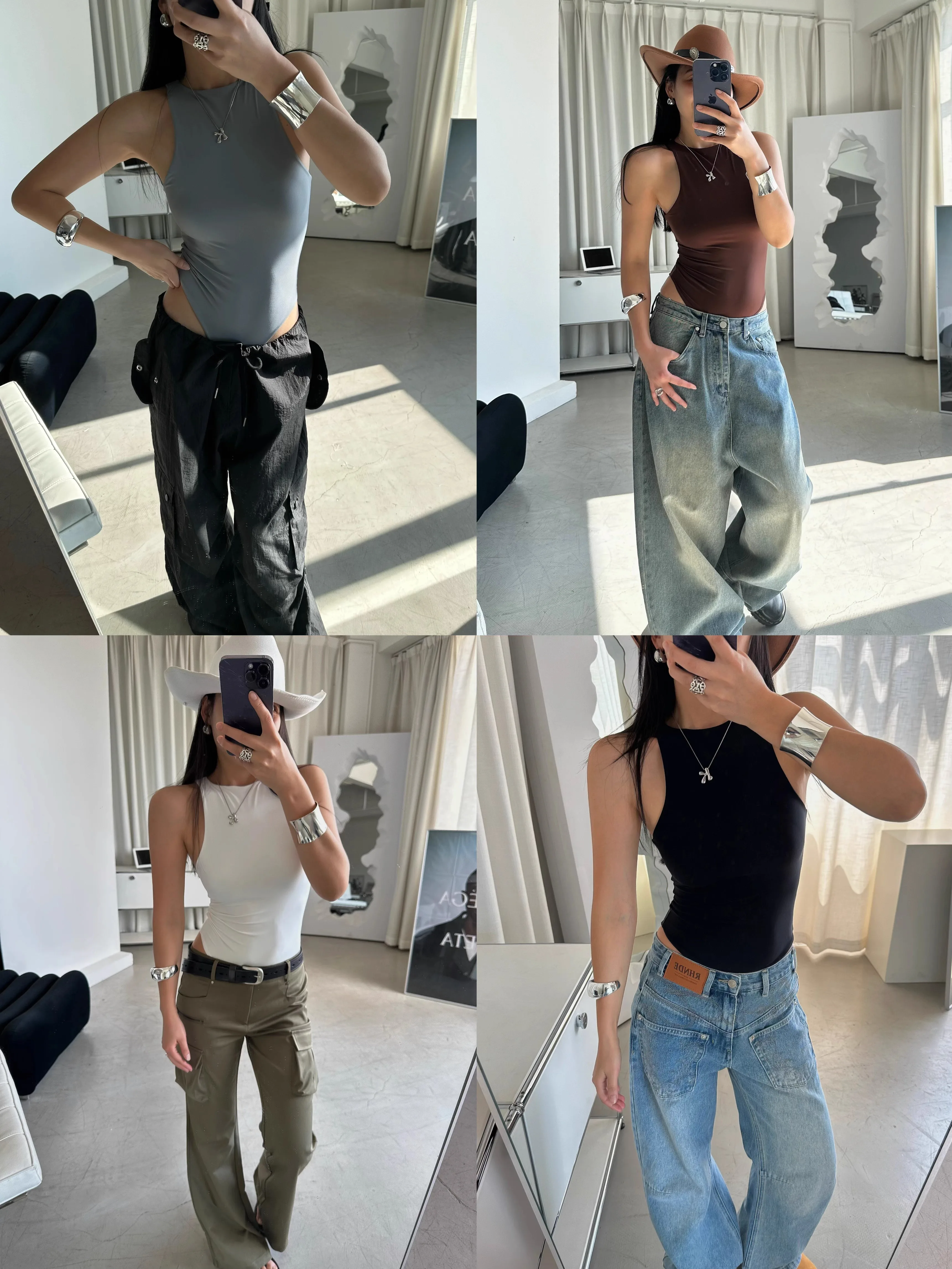 

Women Sleeveless High Neck Bodysuit Jumpsuit