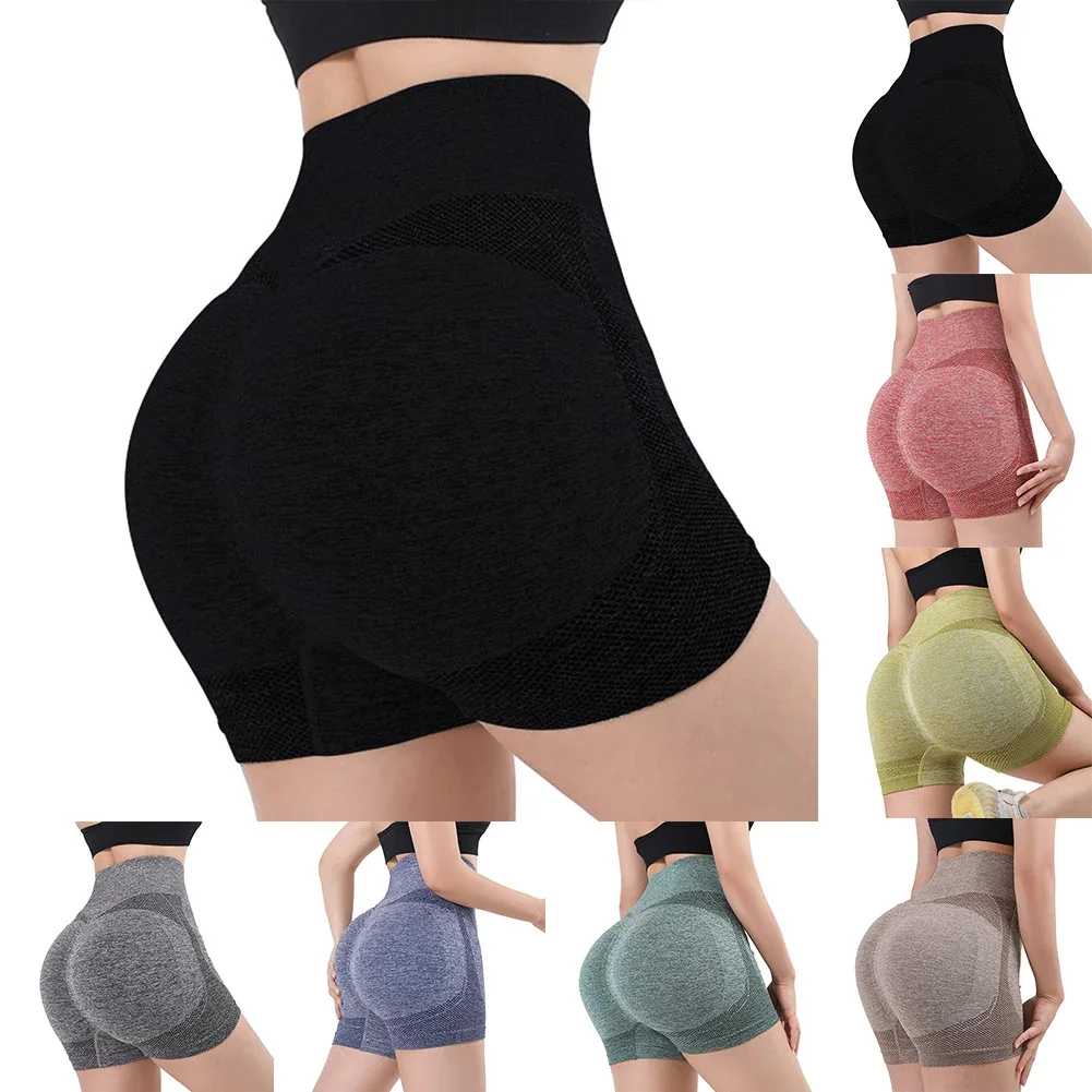 Lady Yoga Shorts High Waist Workout Pants Slim Butt Lift Breathable and Stretchy Available in Different Colors