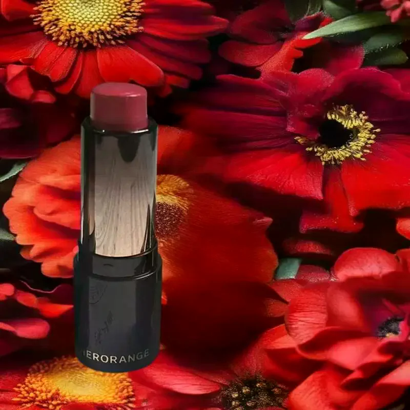 HERORANGE 3.5g Pomadka w sztyfcie o niskiej saturacji, wielofunkcyjna, nawilżająca, rozjaśniająca, naturalna, utrzymująca makijaż, z efektem lustra.