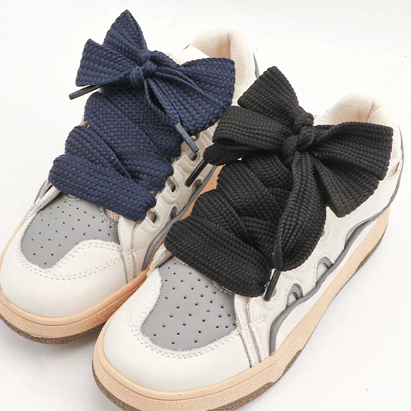 1Pair 2cm Wider Flat Shoelaces New Casual Sneakers Laces for Shoes Fashion Rope Shoelace 100/120/140/160CM Shoes Accessories