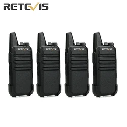 Retevis RT622 Mini-Walkie-Talkie, 4-teilig, Walkie-Talkies, PMR446, FRS VOX, tragbare Zwei-Wege-Radiosation für Restaurant, Hotel