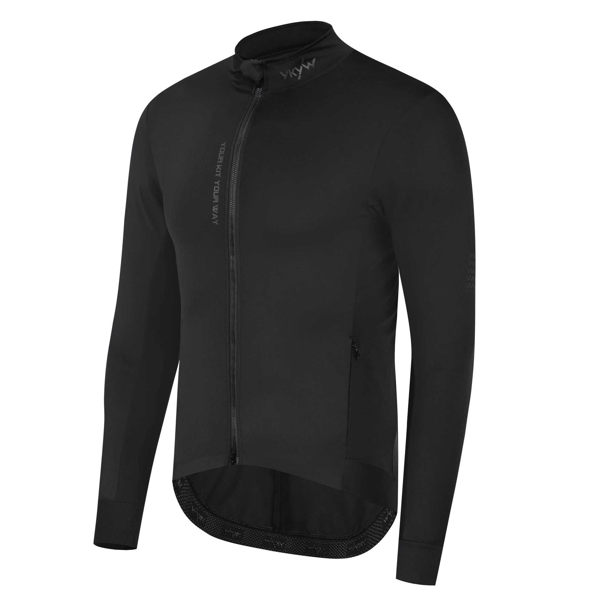 YKYWBIKE Herren Winter-Radtrikot Warme Rennrad-Jacke Dünnes Weiches Fleece Atmungsaktive MTB-Fahrradbekleidung – Detail 6